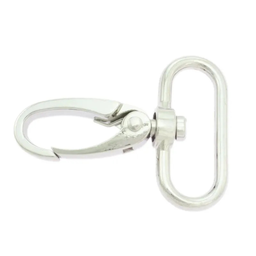 Karabinerhaken verchromt 30 mm